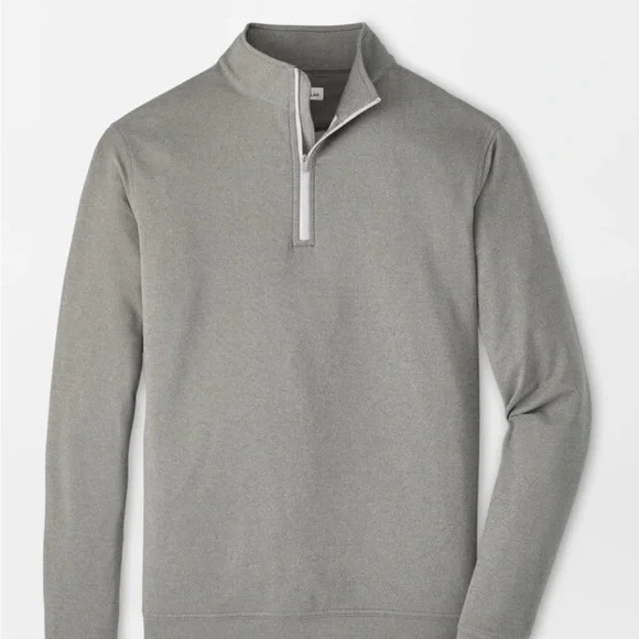 Peter Millar Gray Quarter Zip Sweatshirt XL